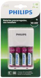 CARREGADOR PILHA PHILIPS SCB-2445NB/97 SCB-2445NB/97 +4 PILHA AA (CARREGA AA E AAA)