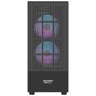 Gabinete Gamer Aigo Darkflash A290, MID Tower, ARGB, ATX, Vidro temperado e Frontal em Malha, 3x Fans 120mm ARGB, Preto
