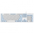 TECLADO AIGO K200 USB WHITE/SKY BLUE 3.0