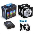 COOLER FAN LIAN LI AL120 V2 RGB 3IN1 BLACK 120MM