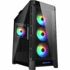 GABINETE COUGAR DUOFACE PRO RGB 4FAN BLACK TEMPERED GLASS