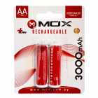 PILHA AA RECARREGAVEL MOX AA X2 3000MAH