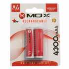 PILHA AA RECARREGAVEL MOX AA X2 4300MAH