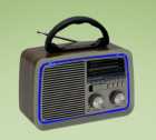 RADIO PORTATIL ECOPOWER EP-F121B AM/FM/USB WOODEN