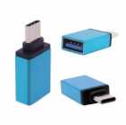 ADAPTADOR OTG LUO-2002 USB-C P/ USB 3.0 BLUE