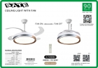 VENTILADOR DE TETO SATE C/LUMINARIA A-FAN804 90W