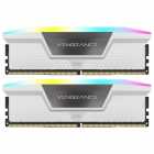 Memria Corsair Vengeance RGB, DDR5 64GB (2x32GB), 5200MHz, c/Dissipador, Para Intel, CMH64GX5M2B5200C40W, Branco