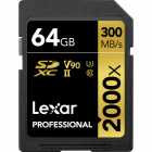 CARTAO SD 64GB LEXAR PROFESSIONAL 2000X/300MBS 8K GOLD/LSD2000064