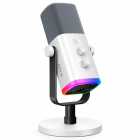 MICROFONE FIFINE AM8W RGB/USB-C/XLR WHITE