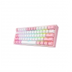 TECLADO REDRAGON K617-RGB FIZZ USA WHITE/PINK