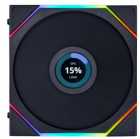 Cooler Fan de Gabinete Lian Li UNI FAN TL LCD 140 RGB 14TLLCD1B, ARGB 5V, ARGB 3-pinos/PWM 4-pinos, 140mm, Preto