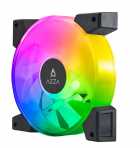 Cooler Fan de Gabinete Azza Hurricane III FNAZ-12DRGB3-011, RGB 3-pinos/PWM 4-pinos, 120mm, Preto