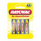 PILHA AA RAYOVAC AMARELINHAS PACK-4 12PACKS