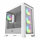 GABINETE AIGO DARKFLASH DRX90 GLASS WHITE ARGB 4FAN