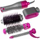 KIT ESCOVA DE CABELO QUANTA QTKCS7001 4IN1 BIVOLT BLACK/PINK