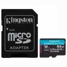 Carto de Memria Kingston Canvas GO Plus, 64GB, Micro SD, U3 V30, 170MB/s, SDCG3/64GB