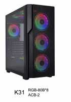 GABINETE SATE K31 8 FAN E-ATX PRETO