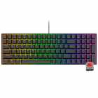 TECLADO ROYAL MECANICO RK100 RGB S/F BLACK SW RED SWITCH RED