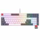 TECLADO ROYAL MECANICO RK100 RGB S/F GREY/RED/WHIT SWITCH RED