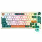 Teclado Mecnico Royal Kludge RKH81, 75%, RGB, Linear Wireless, s/Fio, Switch Sky Cyan, RKH81-TM-QC, Mquina do Tempo