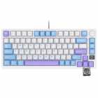 TECLADO ROYAL MECANICO RK-M75 RGB S/F TARO MILK SWITCH K SILVER