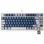 TECLADO ROYAL MECANICO RK-M75 RGB S/F OCEAN BLUE SWITCH K SILVER