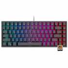 TECLADO ROYAL MECANICO RK84 RGB S/F BLACK SW BROWN SWITCH BROWN