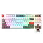 Teclado Mecnico Royal Kludge RKR87, 75%, RGB, Ttil Wireless, s/Fio, Switch Brown, RKR87-WHIT-C, Branco