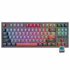 Teclado Mecnico Royal Kludge RKR87, 75%, RGB, Ttil Wireless, s/Fio, Switch Blue, RKR87-BLAC-Q, Preto