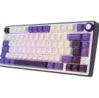 Teclado Mecanico com fio 75% Royal Kludge R75 QMK Single-mode IBM81K-POR, USB-A, RGB, Switch K Silver, Portugues, Blackberry Mousse
