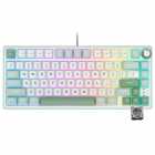 TECLADO ROYAL MECANICO R75 RGB S/F SKY CYAN SW SIL SWITCH K SILVER