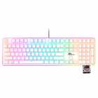 TECLADO ROYAL MECANICO RK918 RGB USB WHITE SW BROW SWITCH BROWN