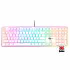 TECLADO ROYAL MECANICO RK918 RGB USB WHITE SW RED SWITCH RED