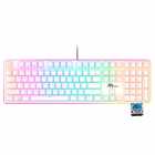 TECLADO ROYAL MECANICO RK918 RGB USB WHITE SW BLUE SWITCH BLUE