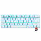 Teclado Mecnico Royal Kludge RK61, 60%, RGB, Click Wireless, s/Fio, Switch Red, RK61SM-WHIT-H, Branco