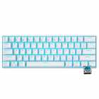 Teclado Mecnico Royal Kludge RK61, 60%, RGB, Click Wireless, s/Fio, Switch Blue, RK61SM-WHIT-Q, Branco