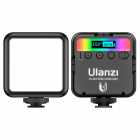 Luz de LED RGB Ulanzi VL49, Porttil, Bateria Recarregvel 2000mAh, 2500K a 9000K, Painel Magntico, Tela Digital, Entrada USB-C, Preto