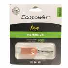 PEN DRIVE 16GB ECOPOWER LOVE METAL ROSE