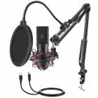 MICROFONE FAFINE T732 CONDENSER CARDIOID KIT STREA USB