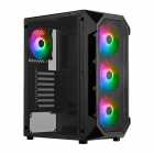 GABINETE GAMDIAS AURA GC1 MID-TOWER ARGB BLACK 4 FAN