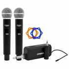 MICROFONE SATE A-MK1201 WIRELESS KIT 2 MIC BLACK