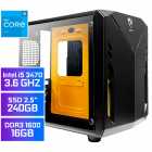 PC Montado UP Gamer BumBlebee, Intel Core i5 3470 3.6GHz, 16GB DDR3 1600MHz, SSD 240GB, Placa Me H61M, Fonte 200W, Cooler Processador