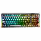 TECLADO AULA F98 95% RGB MEC SW.CRYSTAL EUA BLACK/WHITE 139879