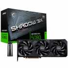 Placa de Vdeo MSI GeForce RTX5080 Shadow 3X OC Edition, 16GB GDDR7, 256-bit, G5080-16S3C, 912-V531-031