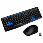 TEC/MOUSE HK3800 WIRELESS 2.4G PT PRETO/AZUL