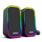 CAIXA DE SOM MARVO SG-285BK RGB/USB/BLACK