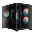 GABINETE GAMDIAS AURA GC10M BLACK 3FAN ARGB