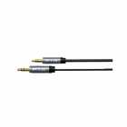 Cabo Auxiliar de audio estreo FTX CT-AV311-P11GN-SG1 1M, 3.5MM, Preto, Carcaa de Alumnio, Nylon Tranado
