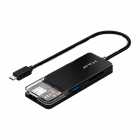 HUB USB-C FTX CT-HUBT4-PB 6EN1 4K/30HZ/5GBPS PRETO