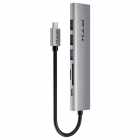 Hub USB-C 3.0, 7en1 FTX CT-HBP2-AG7, 2xUSB-A 2.0 480Mbps, 1xUSB-A 3.0 5Gbps, 1xHDMI 4k 30Hz, 1xUSB-C PD 100W, 1xCartao SD/TF, Carcaa de alumnio